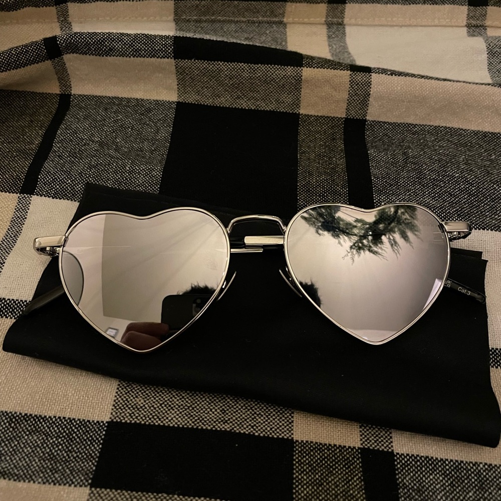 Brand new Saint Laurent heart shaped mirror sunglasses.